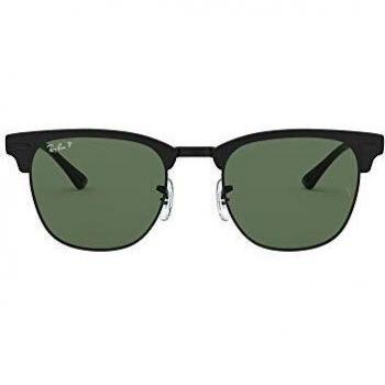 Ray-Ban RB3716 Clubmaster Metal Polarizado 186/58 Gafas de Sol para Hombre Negras