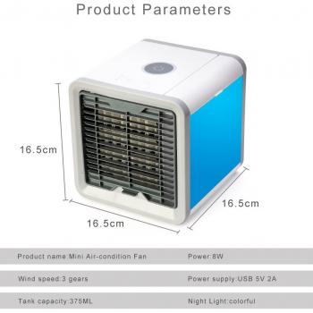 Ventilador de escritorio con refrigeración de aire y 7 luces LED