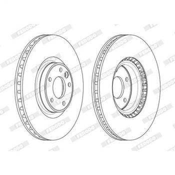 Vorderachse Bremsscheibe Ferodo DDF2601C-1