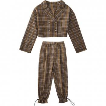 Conjunto de Chaqueta y Pantalones para Niña, Blazer Formal, Ropa Casual, 5-14 Años
