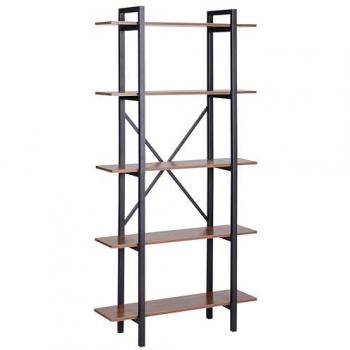 Beliani Libreria A 5 Scaffali Legno Scuro Darby