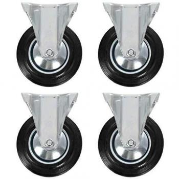 Vidaxl 160 mm Fixed Casters, pack of 4