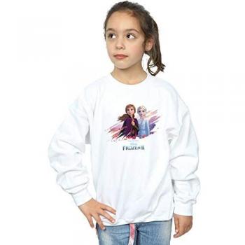 Nature Is Beautiful Frozen 2 Elsa Anna Sweatshirt (White, Ages 7‑8)
