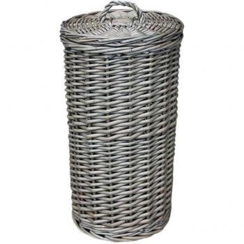 Brown Grey Wicker Toilet Roll Holder