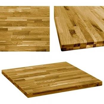 Tavolo in Rovere Massello Quadrato 44mm 80x80cm