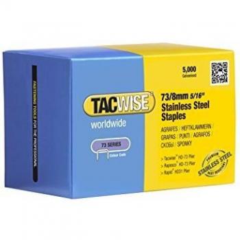 Agrafes Pinces Argentées Tacwise 1227, Taille 73/8mm (Lot de 5000)