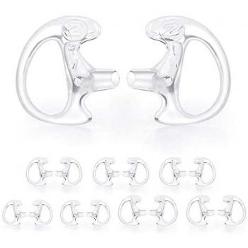Embouts d’oreille pour écouteurs Radio Remplaçables Souple Silicone (8 paires) Transparent