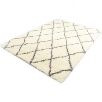 Merinos Hochflor-Teppich Floki 80075, rechteckig, 70 mm Höhe, cremefarbend, besonders weich durch Microfaser für Wohnzimmer