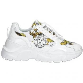 Versace Jeans Couture Women’s Barocco Print Sneaker – White, EU 39