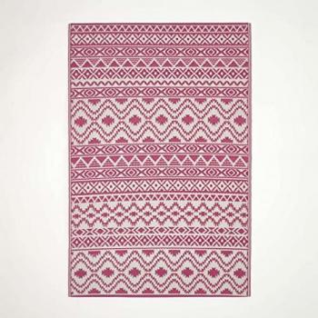 Tia Aztec Pink & White Outdoor Mat