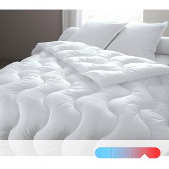 Couette Coton-Lycée Blanc 240x220 cm – Version Anti-Acarien