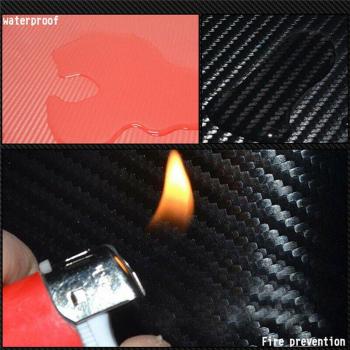 Autocollants de seuil de porte en fibre de carbone noir