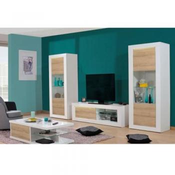 Espace Salon Daytona Oak – Style Chêne, Ambiance LED