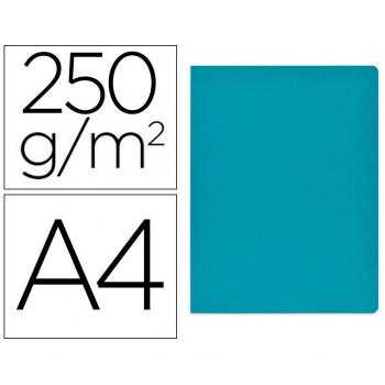 Carpeta individual Gio con acabado intenso en tonalidad azul, formato Din A4 y gramaje de 250g/m²