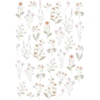 Autocollant décoratif fleurs des champs multicolores Estahome