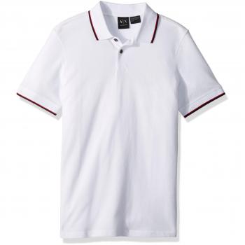 Armani Exchange Double Stripe Polo, Blanco