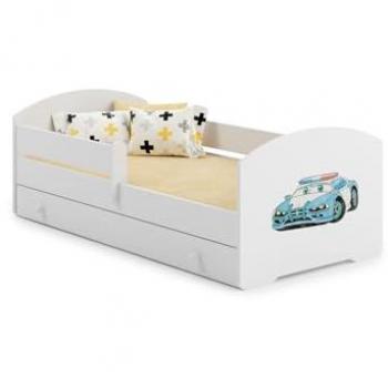 Lit 160x80 pour enfant avec tiroir et barrière de sécurité