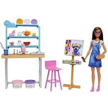 Mattel Muñeca Barbie Relax y Crea Estudio de Arte
