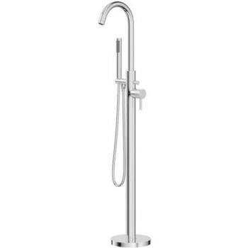 Round Metal Freestanding Bath & Shower Fixture (200 mm x 1230 mm)