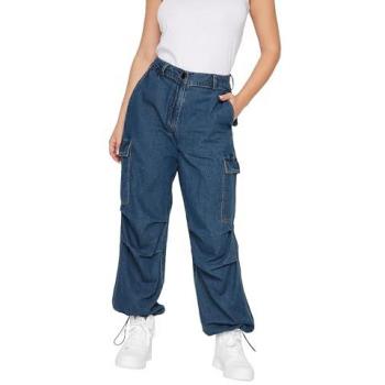 Blue PixieDenim Petite Parachute Pants – Size 18S