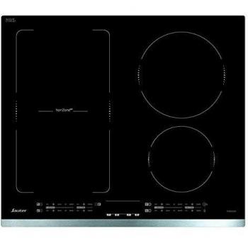 Plaque à induction inox 2 foyers + 1 zone modulable