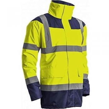 Parkajack CoverGuard – Parka Acolchada Alta Visibilidad Amarilla/Marina XL