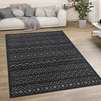 Mosaïque extérieure Paco Home 60x100 cm – motif scandinave et ethnique, anthracite