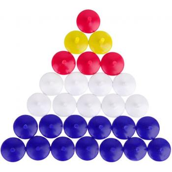 50Pcs Plastic Golf Ball Markers in Mixed Colors