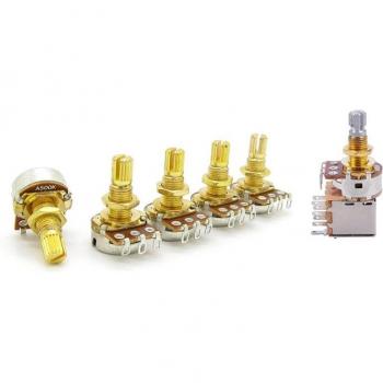 Kit de potenciómetros de guitarra 6 piezas A500K (5 A y 1 B)
