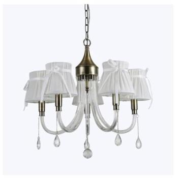 Lampe de suspension bronzée blanche à trois extrémités