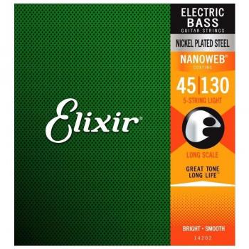 Cuerdas de Bajo Elixir NANOWEB 5 Cuerdas 45-130