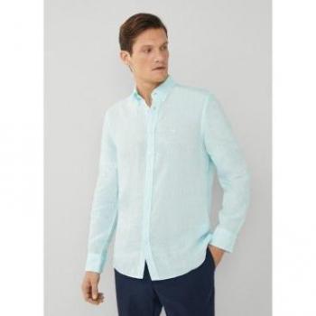HACKETT Herren Hemd Slim Fit in Blau M
