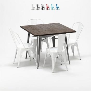 Colección Jamaica Industrial para Mesa Cuadrada