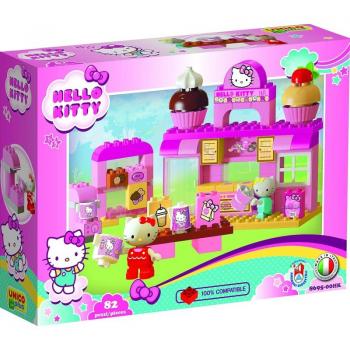 Androni Unico Plus 8695‑00HK Casa Pasticceria con Hello Kitty – 82 mattoncini per piccoli costruttori
