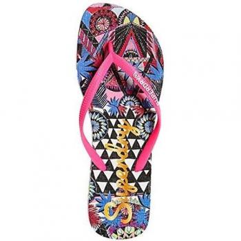 Superdry Flip Flop Donna Super Sleek AOP, Multicolore