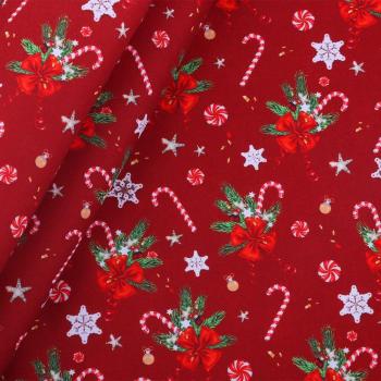 Tissu polyester-coton motif Noël 50*145CM