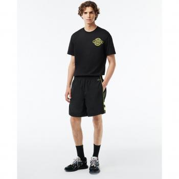 Lacoste Shorts Sportivi Nero e Lime XL