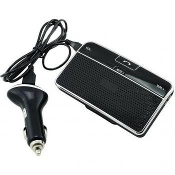 Kit manos libres para coche con altavoz 2W, carga USB, montaje en visera
