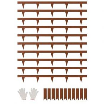 Frontière décorative en métal Vevor – Lot de 10 bordures de jardin, 1016 × 114 mm, garantie anti-corrosion