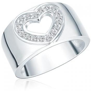 Rafaela Donata Womens’ Silver Engagement Ring – R Size