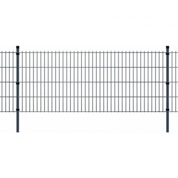 VidaXL 30m Grey Garden Fence Panels & Posts