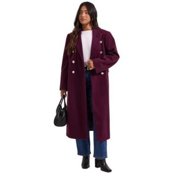 Military Style Burgundy Coat for Women – Dorothy Perkins, Petite Midi, Size 16
