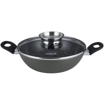 Stoneline Tegame Ceramic 24 cm, Coperchio Dosaroma, Con Manici in Ceramica