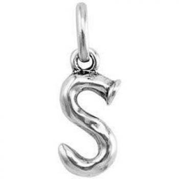 Medium Silver S Charm