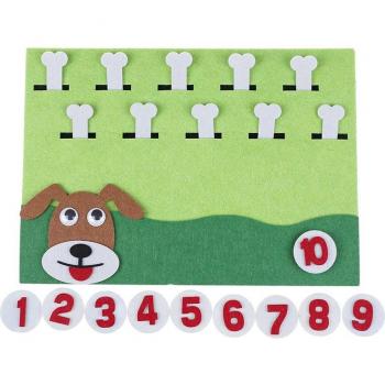 Felt Math Learning Cards for Early Education