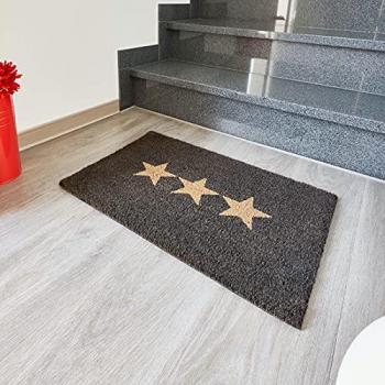 Andiamo Schuhabtropfschale „Kokos Star“ – rechteckig, dunkelgrau