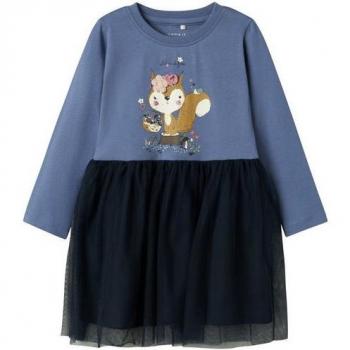 Vestido Name It Ohfelia Ls Azul para Niñas