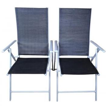 2 x Multi Position High Back Reclining Outdoor Chair