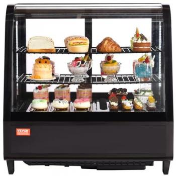Vitrine Commerciale VEVOR – Réfrigération 100 L, Pâtisserie à 2 Niveaux