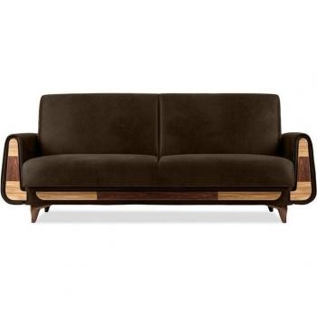 Canapé convertible marron 3 places GUSTAVO II style scandinave